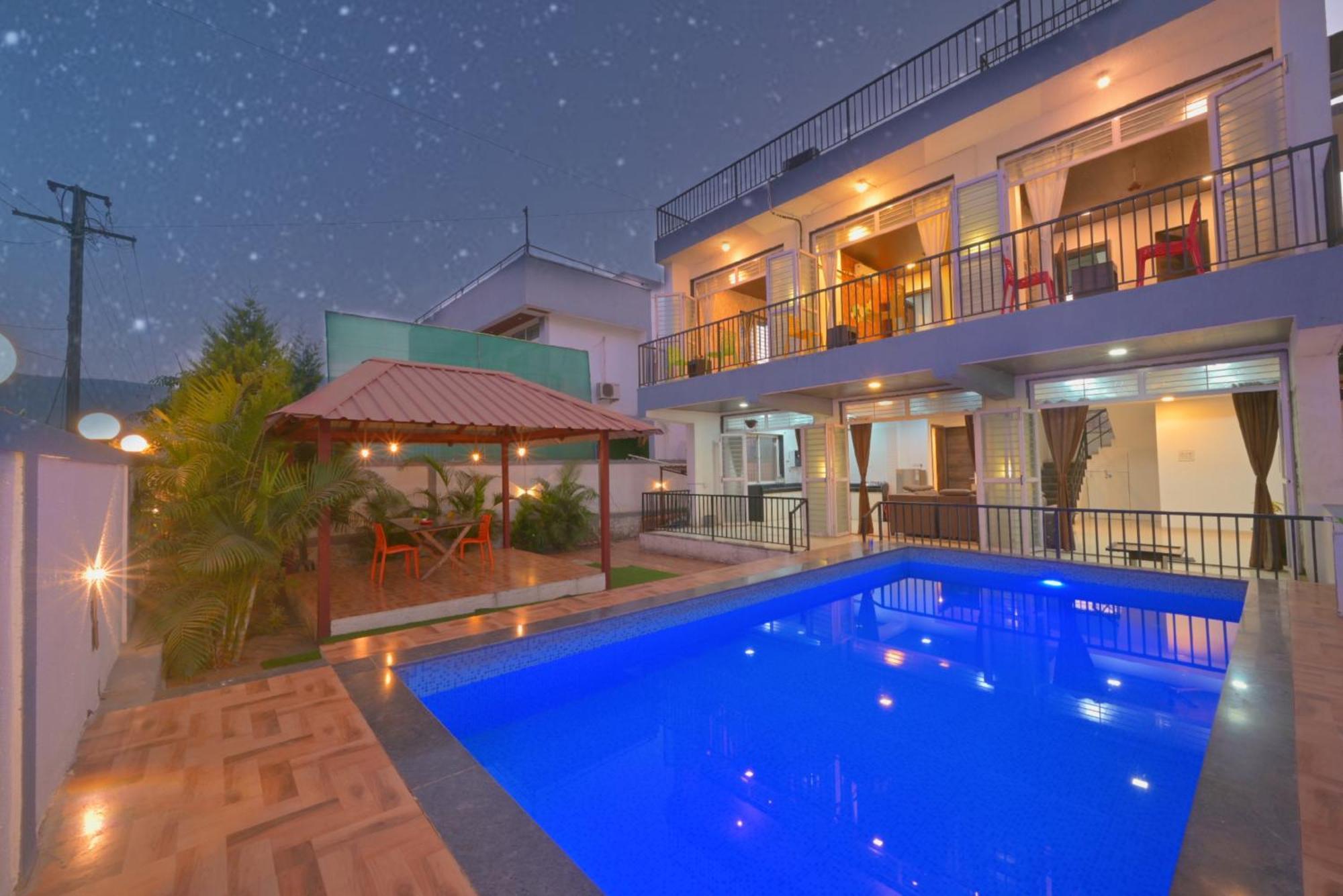 Ll Empyrean Stay Ll 4Bhk Ll Ac Ll Pool Ll Mystical Stone Villa Ll Лонавала Екстериор снимка