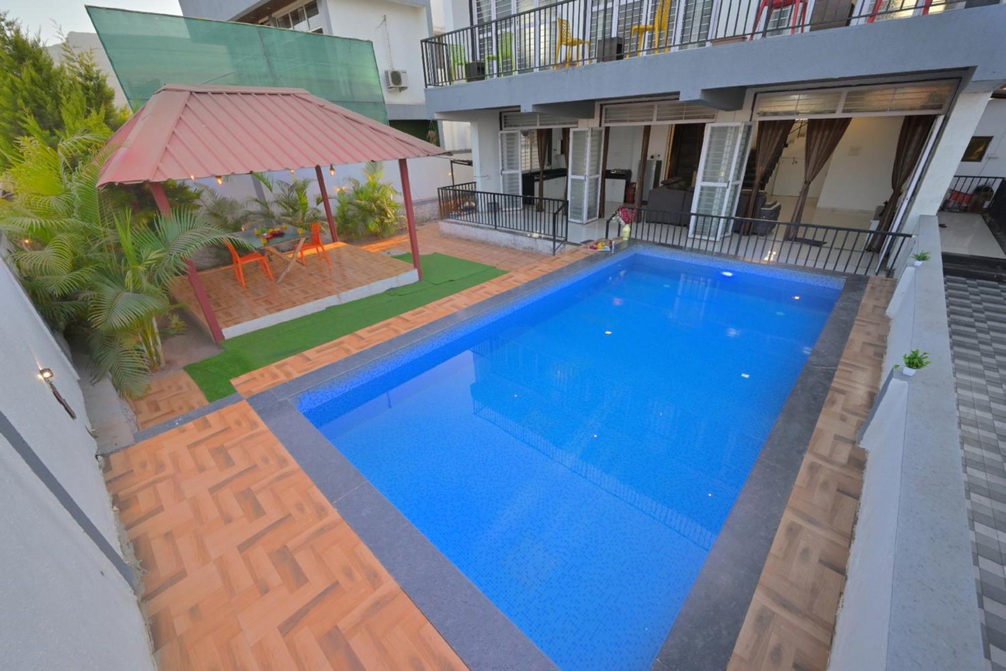 Ll Empyrean Stay Ll 4Bhk Ll Ac Ll Pool Ll Mystical Stone Villa Ll Лонавала Екстериор снимка